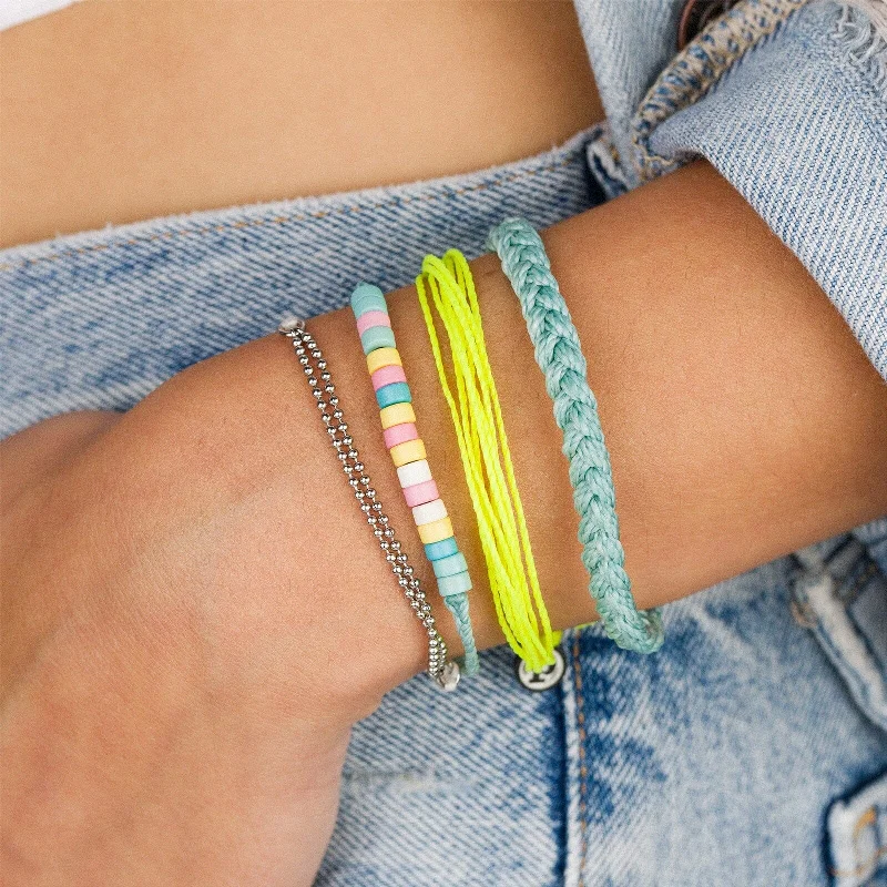 Embellished Silver Bangles for Women-Bright Daze Pack