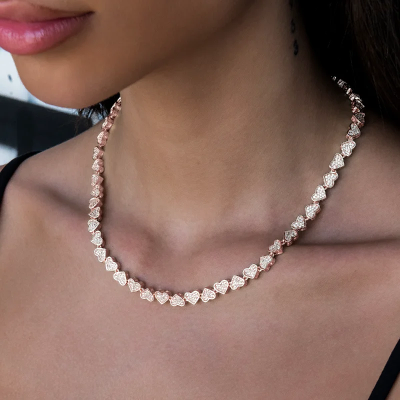 Shop Classic Women's Necklaces & Pendants with a Modern Twist-Eternity Heart Necklace in Rose Gold Shop Classic Women's Necklaces & Pendants with a Modern Twist-Eternity Heart Necklace in Rose Gold