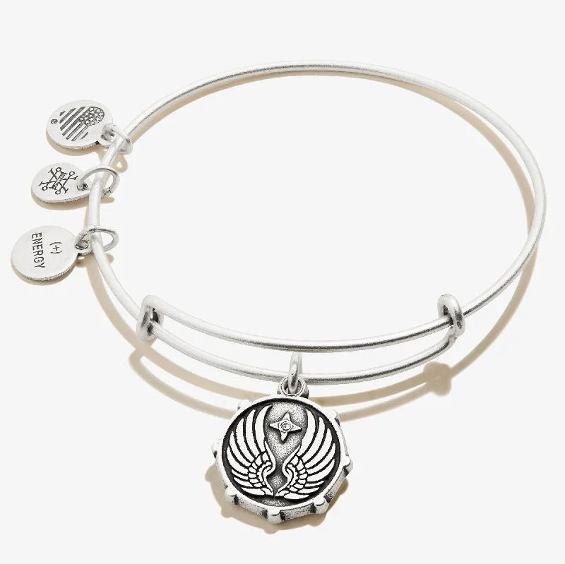 Bridesmaid Bangles for Women-Guardian Angel Wings Charm Bangle