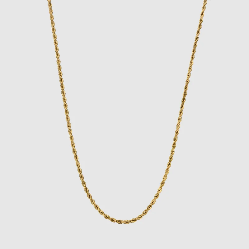 Exclusive Men's Necklaces & Pendants for the Modern Gentleman-Rope (Gold) 2mm