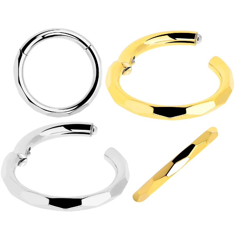 Delicate Nose Rings -Implant Grade Titanium Hinged Segment Ring - 16 Gauge 5/16
