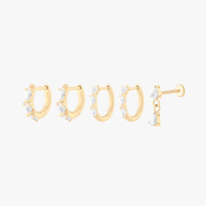 Women's Earrings – Elegant Designs for Every Personality--Pear Glitz Set