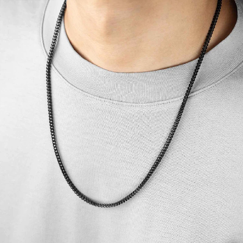 Bracelet for Men with Cross-Mini Cuban Chain