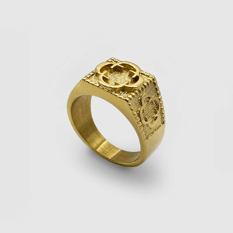 Top Men's Rings – Crafted for Every Style  Clover Sovereign Ring (Gold)
