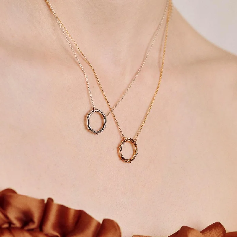 Shop Classic Women's  Necklaces & Pendants with a Modern Twist-LUCIA. Spiked Chain Necklace - Silver