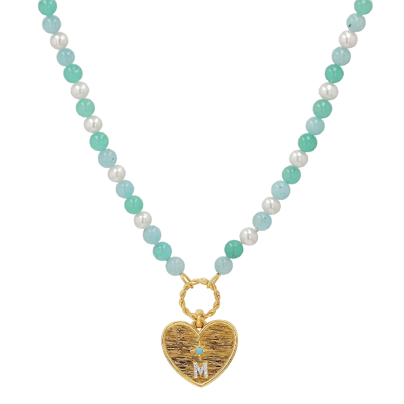 Shop Classic Women's Necklaces & Pendants with a Modern Twist-Pearl Aqua Connector Chain Necklace Shop Classic Women's Necklaces & Pendants with a Modern Twist-Pearl Aqua Connector Chain Necklace