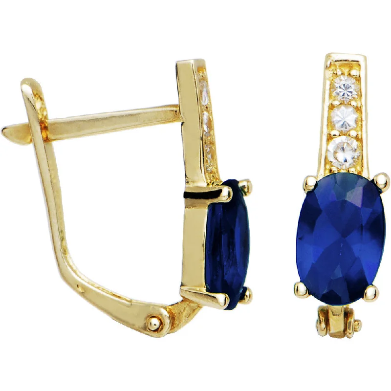 Women's Earrings – Elegant Designs for Every Personality--14kt Yellow Gold CZ September Birthstone Leverback Earrings Women's Earrings – Elegant Designs for Every Personality--14kt Yellow Gold CZ September Birthstone Leverback Earrings
