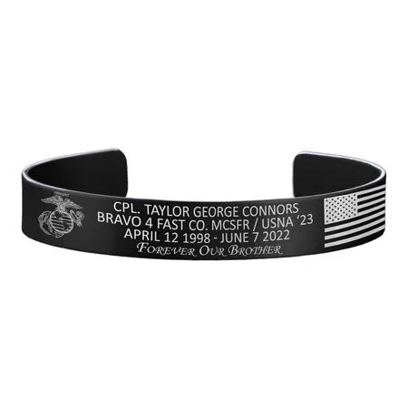 Men's Bracelets for Weddings-CPL Taylor George Connors Memorial Bracelet – Hosted by the Connors Family Men's Bracelets for Weddings-CPL Taylor George Connors Memorial Bracelet – Hosted by the Connors Family