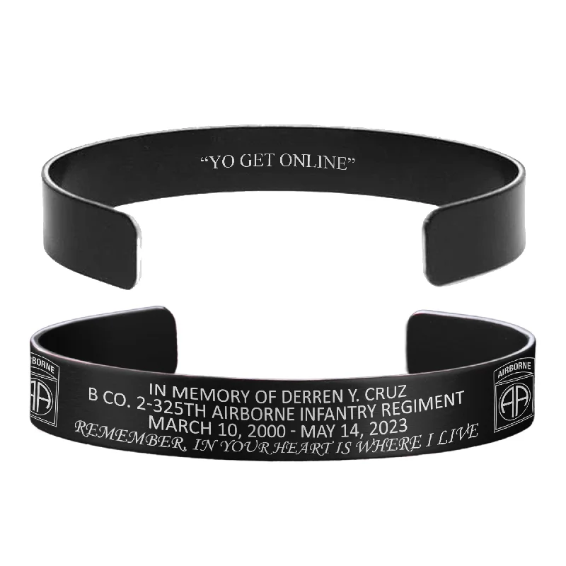 Personalized Stainless Steel Bracelets for Men-SPC Derren Y. Cruz Memorial Band – Hosted by the Cruz Family Personalized Stainless Steel Bracelets for Men-SPC Derren Y. Cruz Memorial Band – Hosted by the Cruz Family