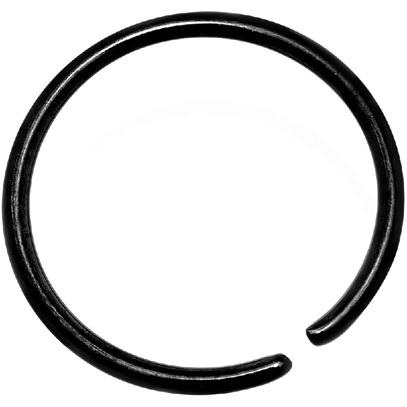 Easy-Fit Nose Rings -20 Gauge 3/8 Black Anodized Annealed Steel Seamless Circular Ring