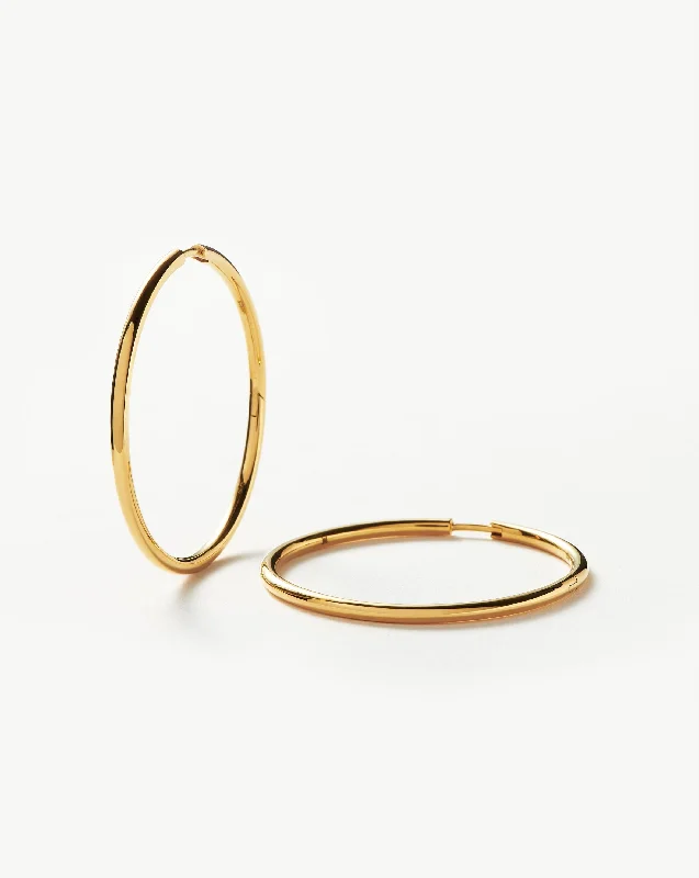 Women's Earrings – Elegant Designs for Every Personality--Classic Large Hoop Earrings | 18k Gold Vermeil