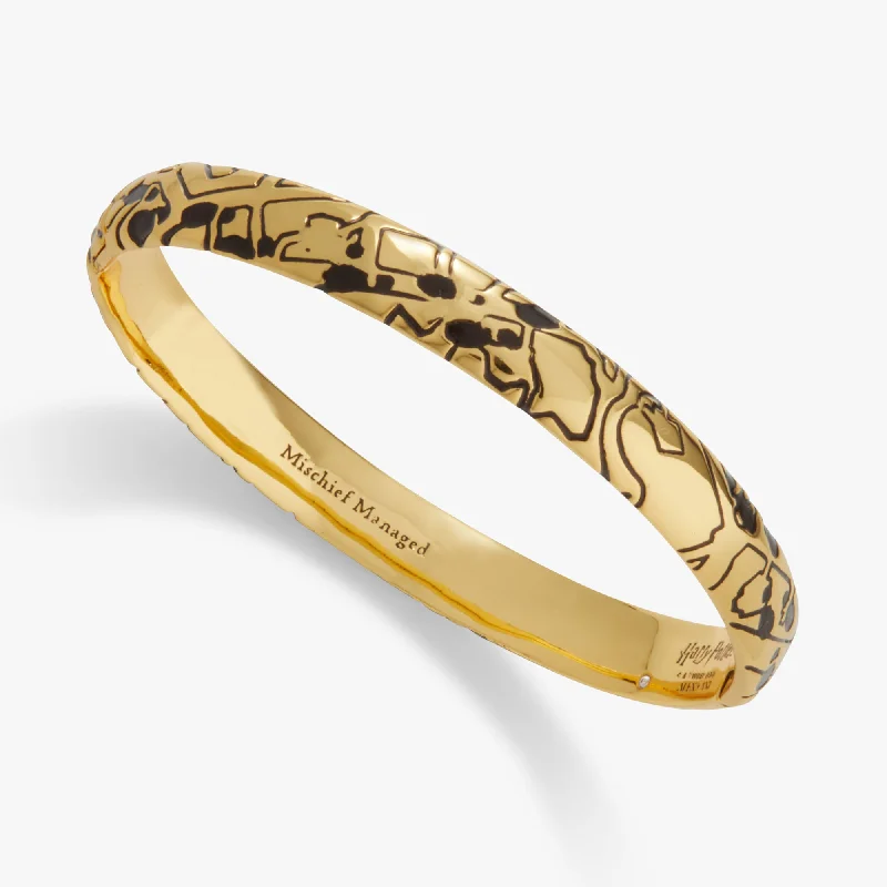 Elegant Gold Bangles for Women with Intricate Design-Harry Potter™ Mischief Managed Hinge Bracelet