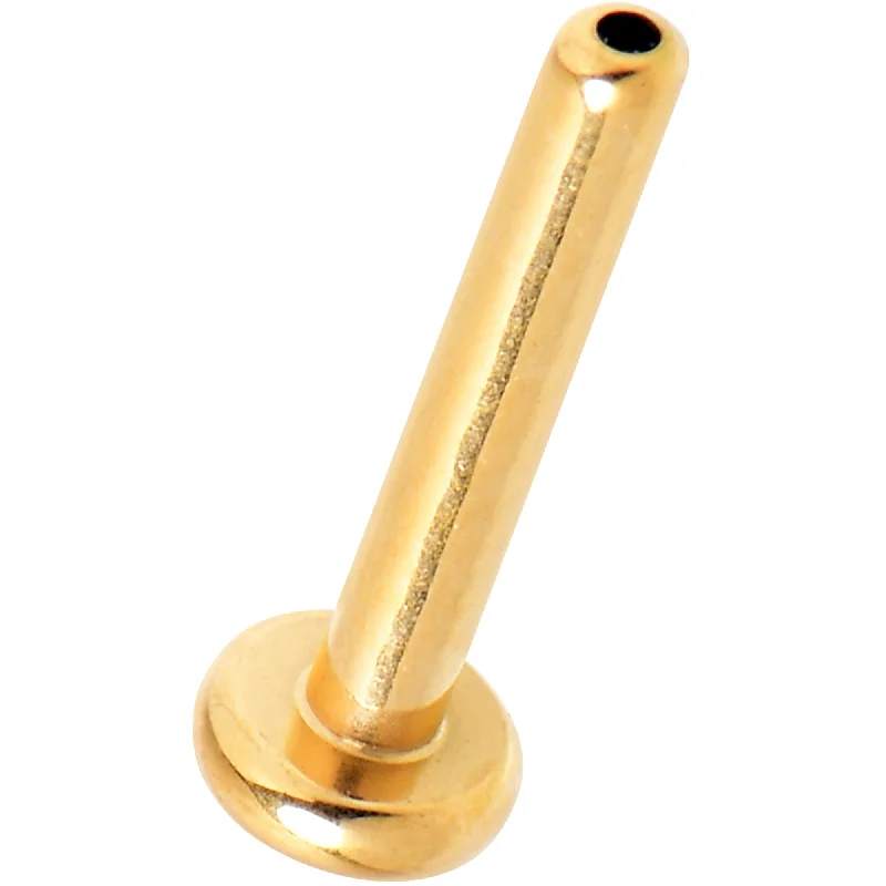 Elegant Lip Rings with Gemstone Details16 Gauge 5/16 Gold Hue ASTM F-136 Implant Grade Titanium Threadless Post Only Labret