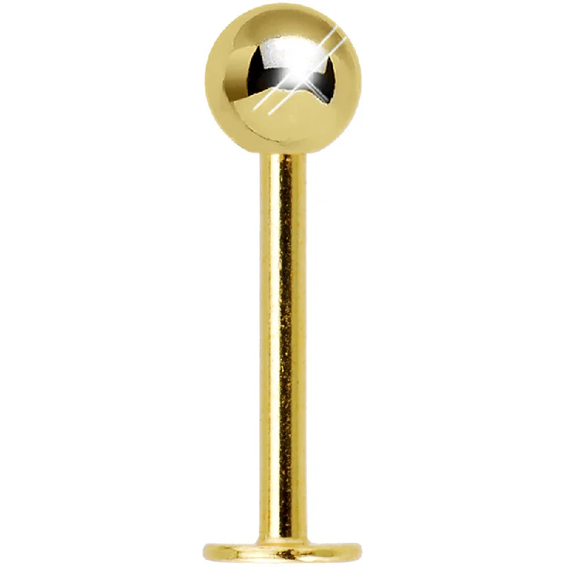 Timeless Lip Rings for Elegant Women16 Gauge 3/8 Gold Electro Titanium Labret Monroe