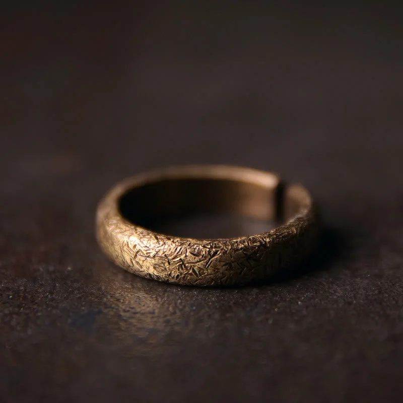 Chic Women's Rings for Fashion-Forward Looks-Buddha Stones Tibetan Vintage Texture Design Copper Luck Couple Ring Chic Women's Rings for Fashion-Forward Looks-Buddha Stones Tibetan Vintage Texture Design Copper Luck Couple Ring