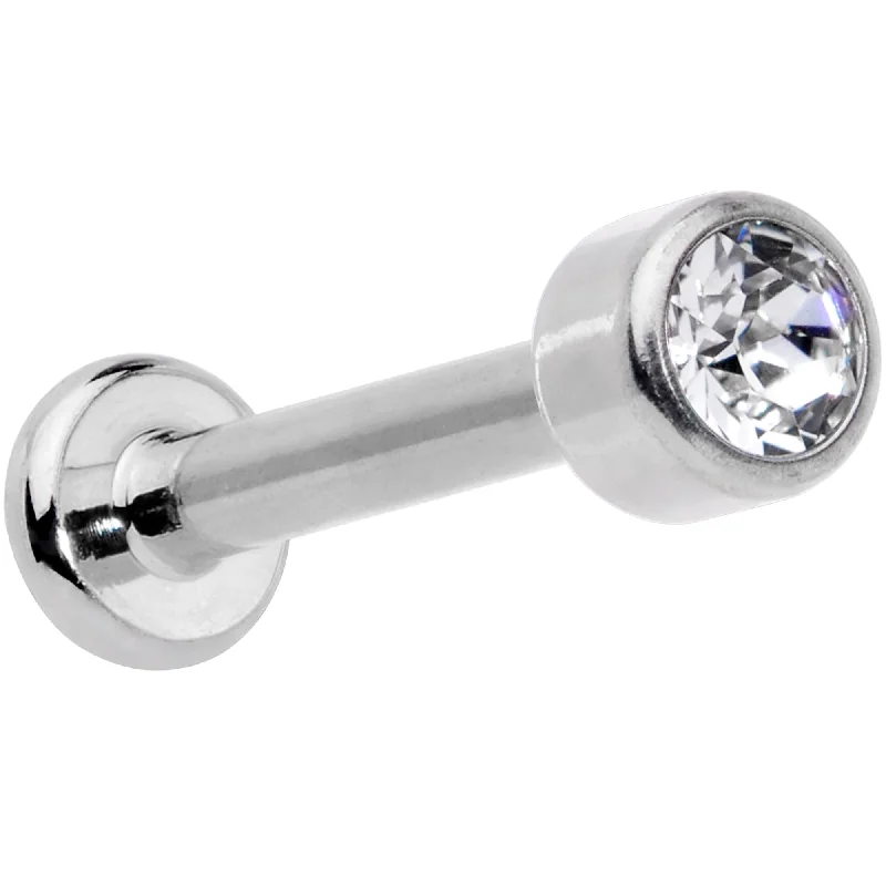 Comfortable Lip Rings for Sensitive Skin16 Gauge 5/16 Clear Gem Grade 23 Titanium Internally Threaded Labret Comfortable Lip Rings for Sensitive Skin16 Gauge 5/16 Clear Gem Grade 23 Titanium Internally Threaded Labret