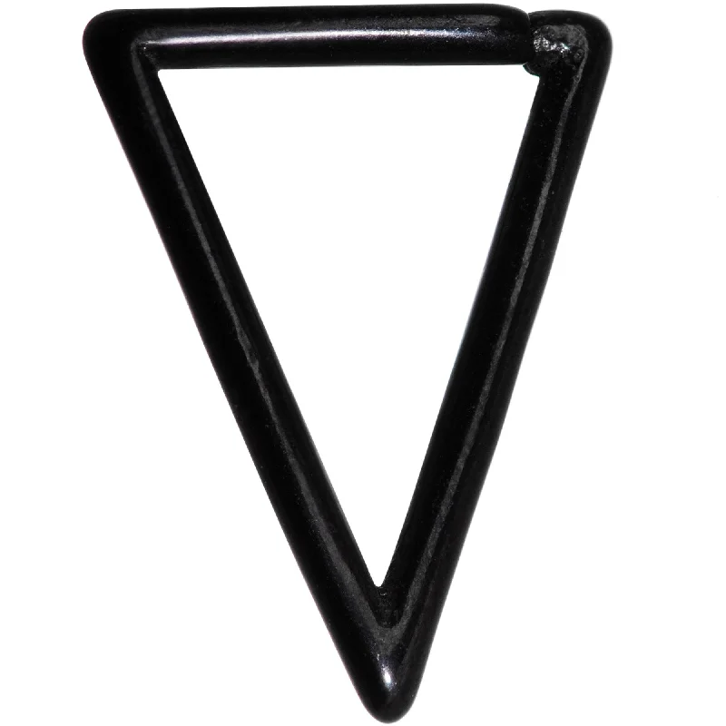 Women's Earrings – Elegant Designs for Every Personality--16 Gauge 5/16 Black Geometric Triangle Closure Ring Women's Earrings – Elegant Designs for Every Personality--16 Gauge 5/16 Black Geometric Triangle Closure Ring