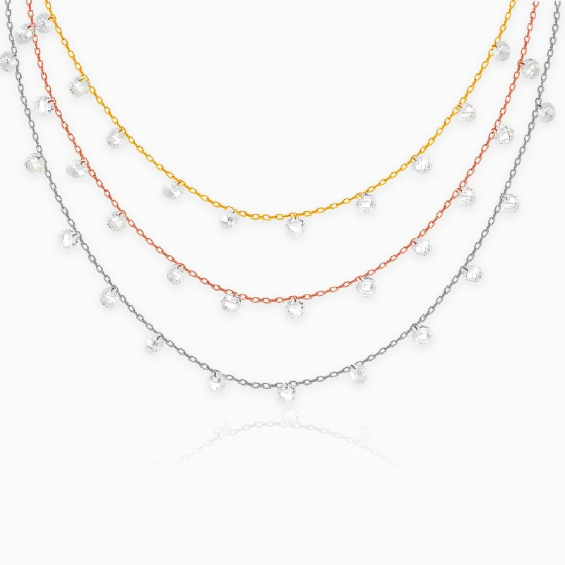 Shop Classic Women's  Necklaces & Pendants with a Modern Twist-Multi-Tone Triple Layered Queens Necklace