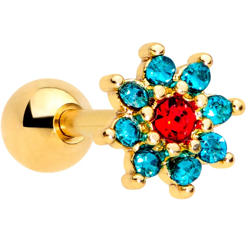 Women's Earrings – Elegant Designs for Every Personality--16 Gauge 1/4 Green Red Gem Gold Tone Flower Christmas Cartilage Tragus Women's Earrings – Elegant Designs for Every Personality--16 Gauge 1/4 Green Red Gem Gold Tone Flower Christmas Cartilage Tragus