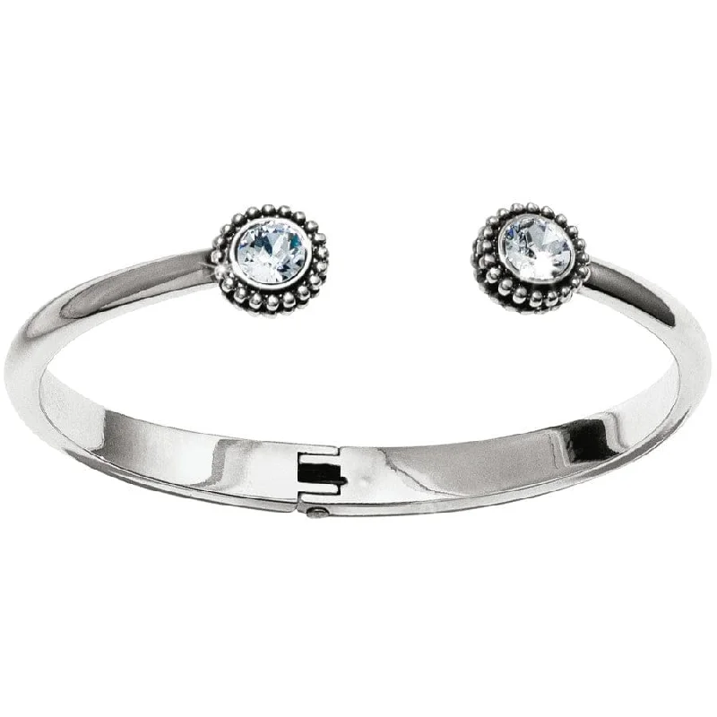 Colored Bangles for Women with Gemstone Details-Twinkle Open Hinged Bangle