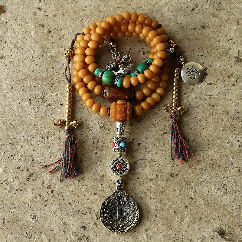 Customizable Bracelets for Men-Buddha Stones Tibet 108 Mala Beads Bodhi Seed Bagua Vajra Wealth Bracelet Customizable Bracelets for Men-Buddha Stones Tibet 108 Mala Beads Bodhi Seed Bagua Vajra Wealth Bracelet