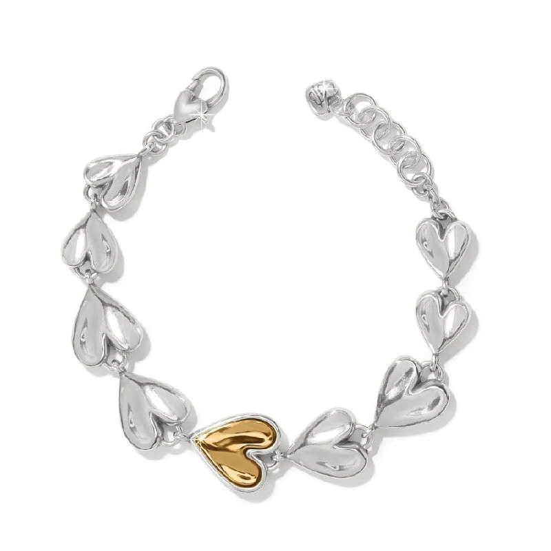 Stylish Bangles for Women with Stones-Cascade Heart Bracelet