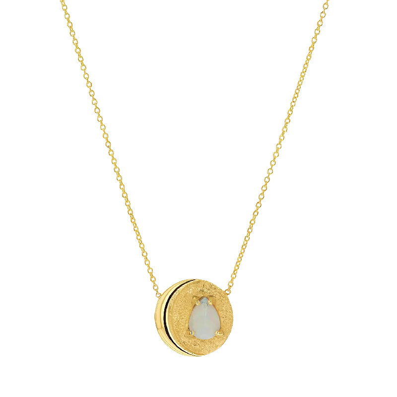 Shop Classic Women's  Necklaces & Pendants with a Modern Twist-Opal Moon Necklace