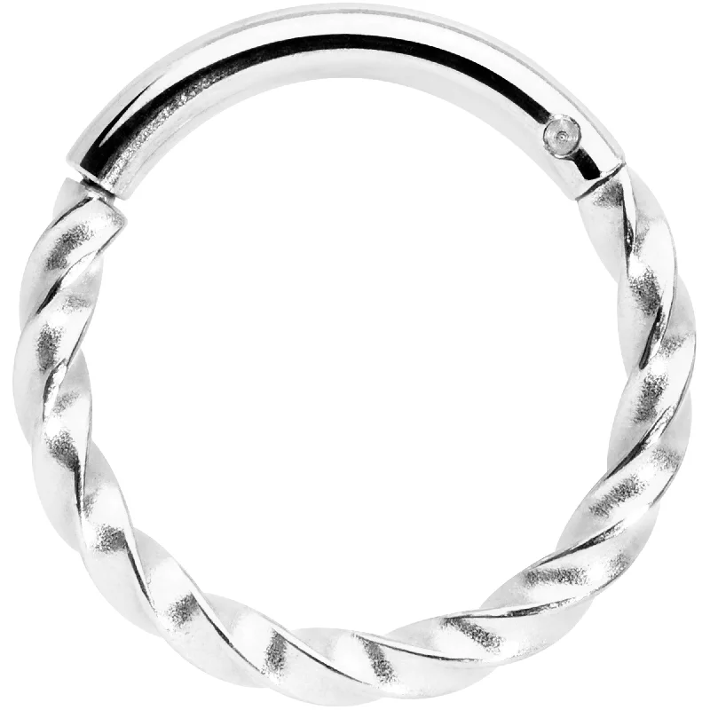 Beautiful Lip Rings with Shiny Accents16 Gauge 5/16 Twisted Elegance Cartilage Clicker