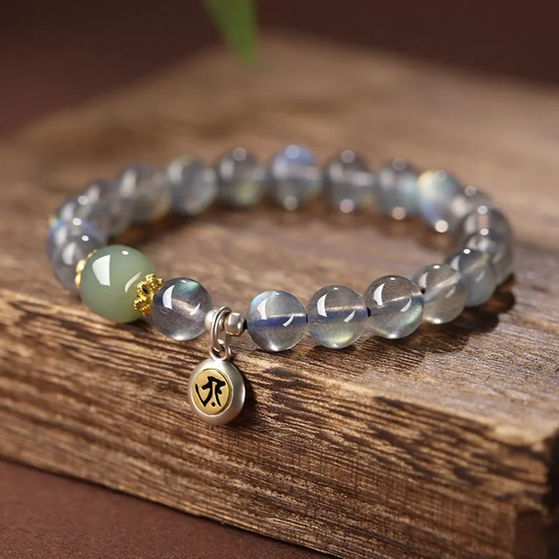 Cuff Bracelets for Men with Engravable Plates-Buddha Stones Chinese Zodiac Natal Buddha 925 Sterling Silver Natural Moonstone Hetian Jade Positive Bracelet Cuff Bracelets for Men with Engravable Plates-Buddha Stones Chinese Zodiac Natal Buddha 925 Sterling Silver Natural Moonstone Hetian Jade Positive Bracelet