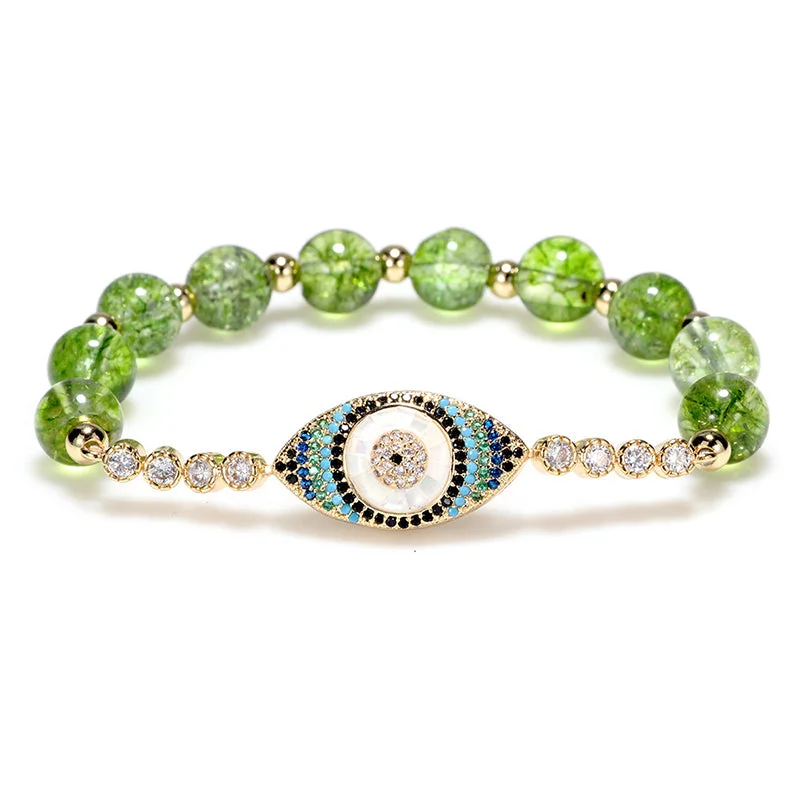 Elegant Bangles for Women with Opal-Buddha Stones Natural Peridot Evil Eye Abundance Bracelet Elegant Bangles for Women with Opal-Buddha Stones Natural Peridot Evil Eye Abundance Bracelet