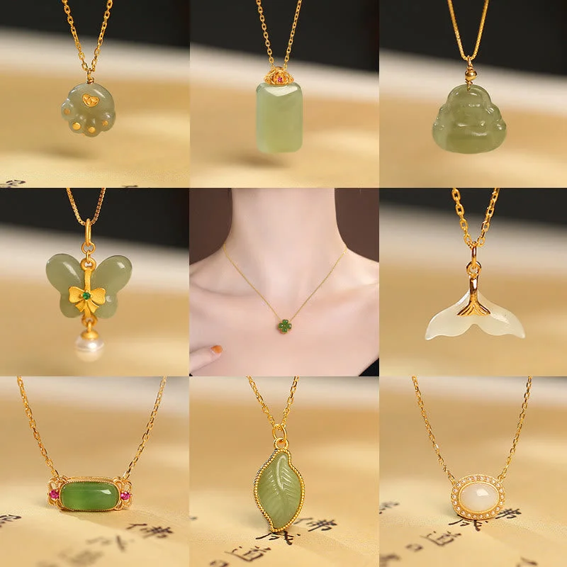Shop Classic Women's Necklaces & Pendants with a Modern Twist-Buddha Stones 925 Sterling Silver Natural Hetian Jade Cyan Jade Luck Laughing Buddha Butterfly Necklace Pendant Shop Classic Women's Necklaces & Pendants with a Modern Twist-Buddha Stones 925 Sterling Silver Natural Hetian Jade Cyan Jade Luck Laughing Buddha Butterfly Necklace Pendant