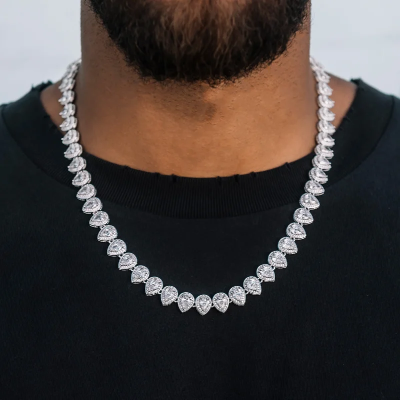 Exclusive Men's Necklaces & Pendants for the Modern Gentleman-Teardrop Tennis Chain Exclusive Men's Necklaces & Pendants for the Modern Gentleman-Teardrop Tennis Chain