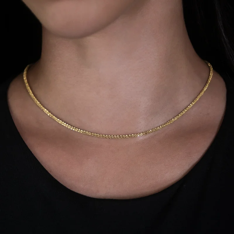 Shop Classic Women's Necklaces & Pendants with a Modern Twist-Popcorn Necklace in Yellow Gold- 2mm Shop Classic Women's Necklaces & Pendants with a Modern Twist-Popcorn Necklace in Yellow Gold- 2mm