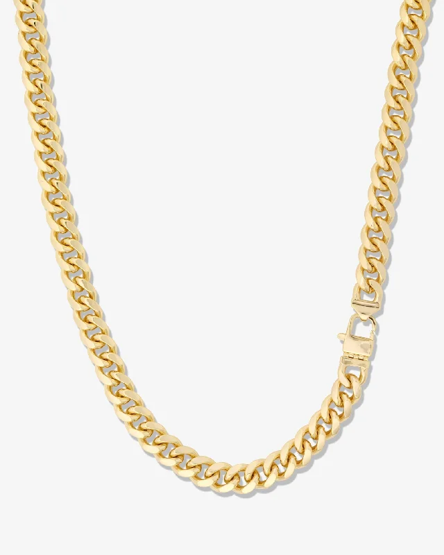 Exclusive Men's Necklaces & Pendants for the Modern Gentleman-Julian Cuban Chain Necklace 10.8mm - Gold Exclusive Men's Necklaces & Pendants for the Modern Gentleman-Julian Cuban Chain Necklace 10.8mm - Gold