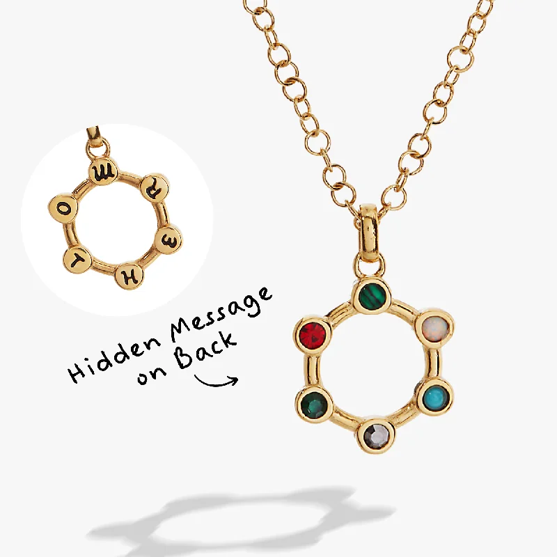 Shop Classic Women's  Necklaces & Pendants with a Modern Twist-Hidden Message 'Mother' Crystal Necklace
