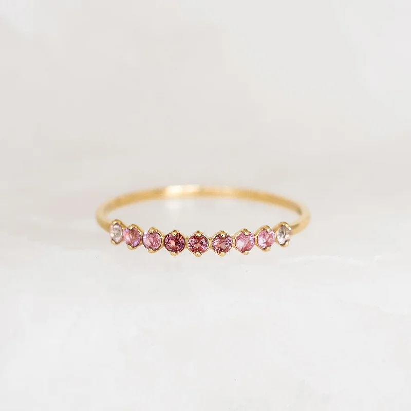 Chic Women's Rings for Fashion-Forward Looks-July Birthstone Ring 14k Gold - Ombre Tourmaline
