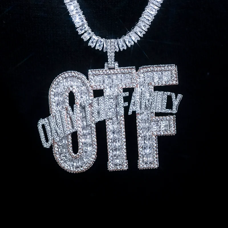 Exclusive Men's Necklaces & Pendants for the Modern Gentleman-Lil Durk OTF Baguette Pendant Exclusive Men's Necklaces & Pendants for the Modern Gentleman-Lil Durk OTF Baguette Pendant
