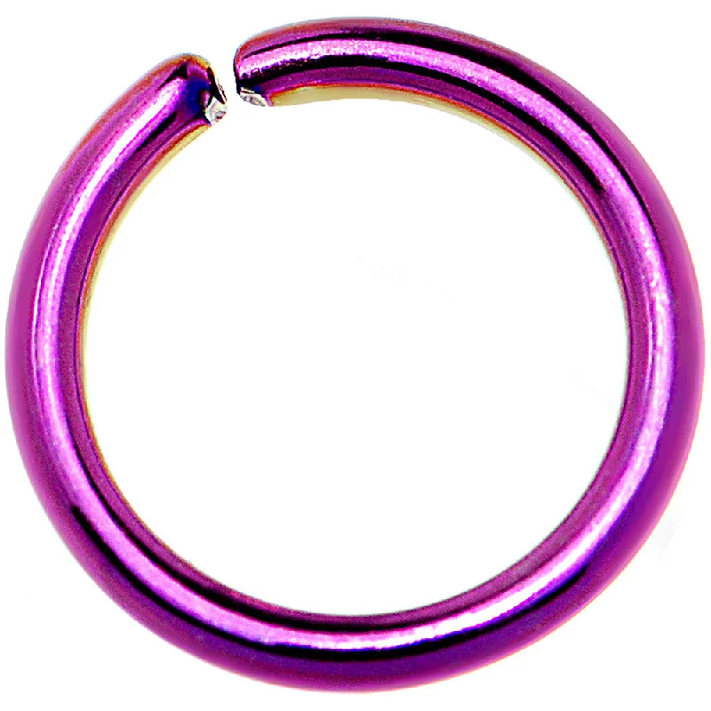 Nose Rings for Detailed Designs -18 Gauge 1/4 Purple Anodized Annealed Steel Seamless Circular Ring Nose Rings for Detailed Designs -18 Gauge 1/4 Purple Anodized Annealed Steel Seamless Circular Ring
