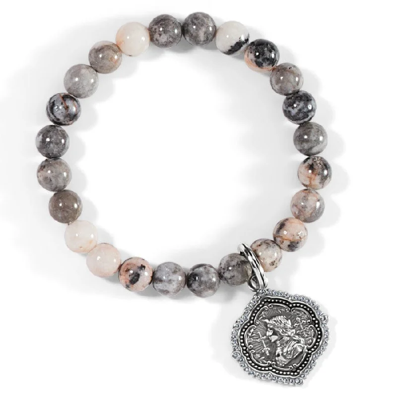 Two-Tone Bangles for Women-Joan Of Arc Stretch Bracelet