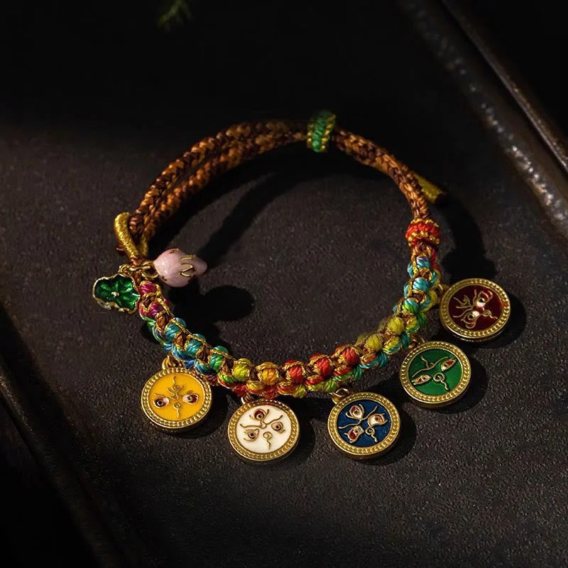 Bracelets for Men with Meaningful Charms-Buddha Stones Tibetan Colorful Rope Five God Of Wealth Luck Braid Bracelet Bracelets for Men with Meaningful Charms-Buddha Stones Tibetan Colorful Rope Five God Of Wealth Luck Braid Bracelet