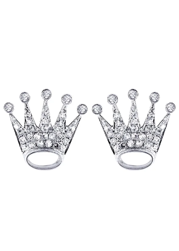 Shop Durable Men's Earrings for Everyday Wear-Diamond Earrings For Men | 14K White Gold | 0.57 Carats Shop Durable Men's Earrings for Everyday Wear-Diamond Earrings For Men | 14K White Gold | 0.57 Carats