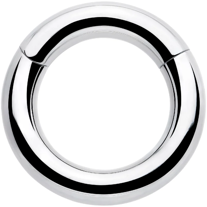 Women's Earrings – Elegant Designs for Every Personality--6 Gauge 9/16 316L Surgical Steel Precision Hinged Segment Hoop