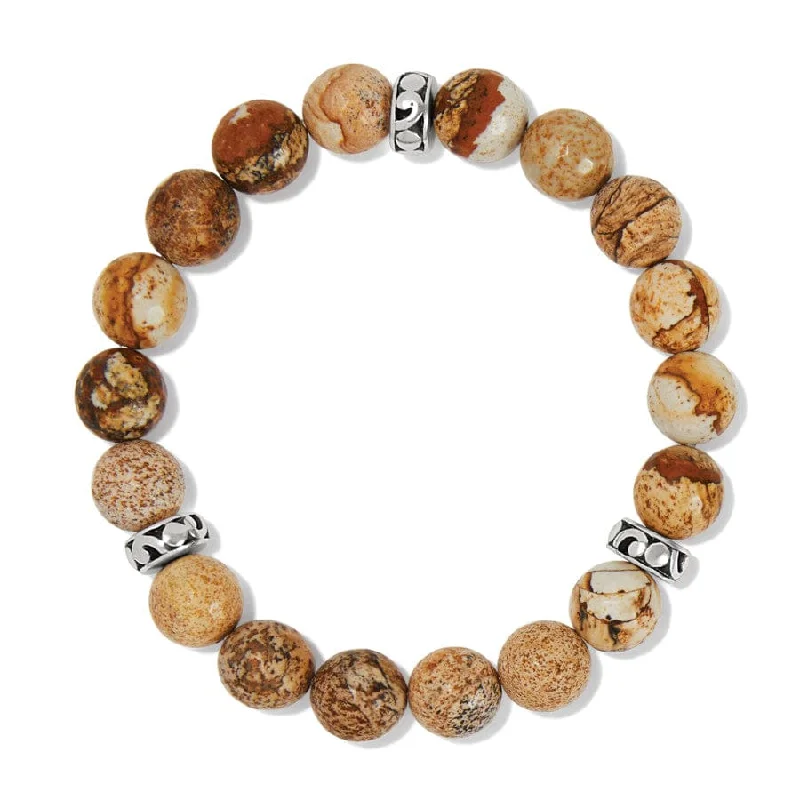 Minimalist Bangles for Women-Contempo Desert Sky Sand Stretch Bracelet