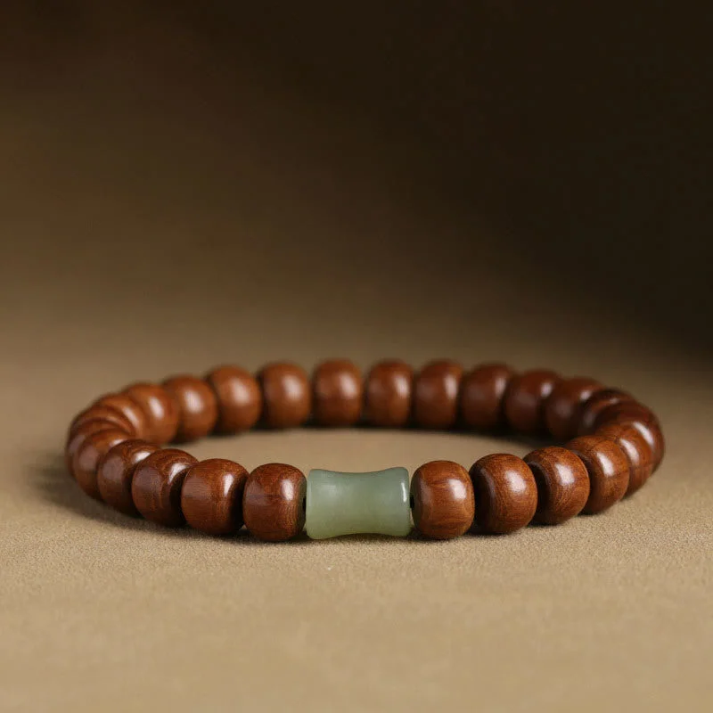 Durable Bracelets for Men-Buddha Stones Natural Abelia Biflora Wood Hetian Jade Bamboo Bead Warding Off Evil Spirits Bracelet Durable Bracelets for Men-Buddha Stones Natural Abelia Biflora Wood Hetian Jade Bamboo Bead Warding Off Evil Spirits Bracelet