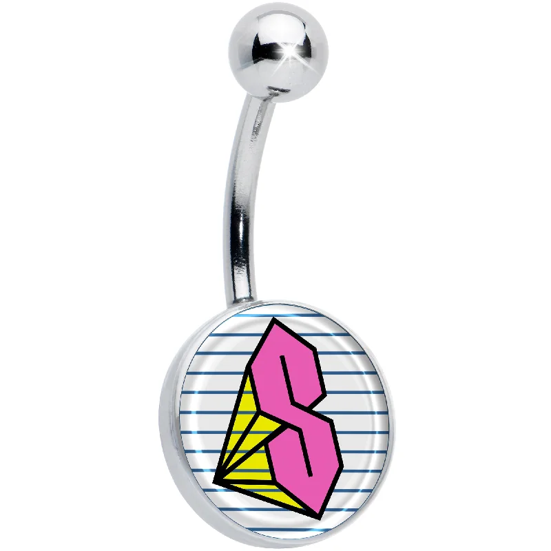Sparkling Belly Rings for Extra Glamour -Hot Pink Cool S Belly Ring
