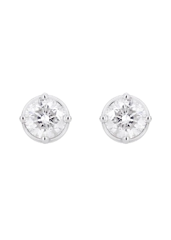 Shop Durable Men's Earrings for Everyday Wear-Round Diamond Stud Earrings | 1.1 Carats Shop Durable Men's Earrings for Everyday Wear-Round Diamond Stud Earrings | 1.1 Carats