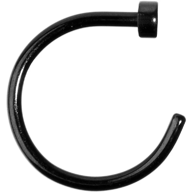 Nose Rings for Personal Style -20 Gauge 5/16 Black Anodized Titanium Nose Hoop