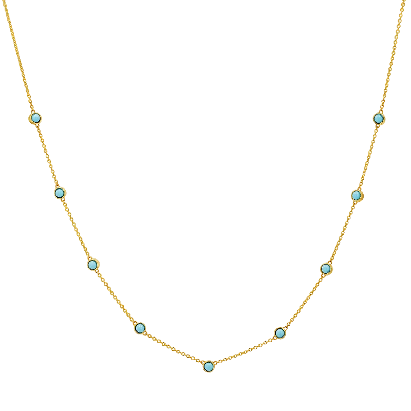 Shop Classic Women's Necklaces & Pendants with a Modern Twist-Genuine Turquoise Strand Necklace Shop Classic Women's Necklaces & Pendants with a Modern Twist-Genuine Turquoise Strand Necklace