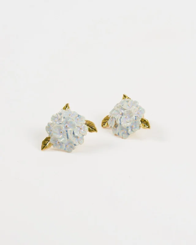 Women's Earrings – Elegant Designs for Every Personality--Enamel Hydrangea Earrings