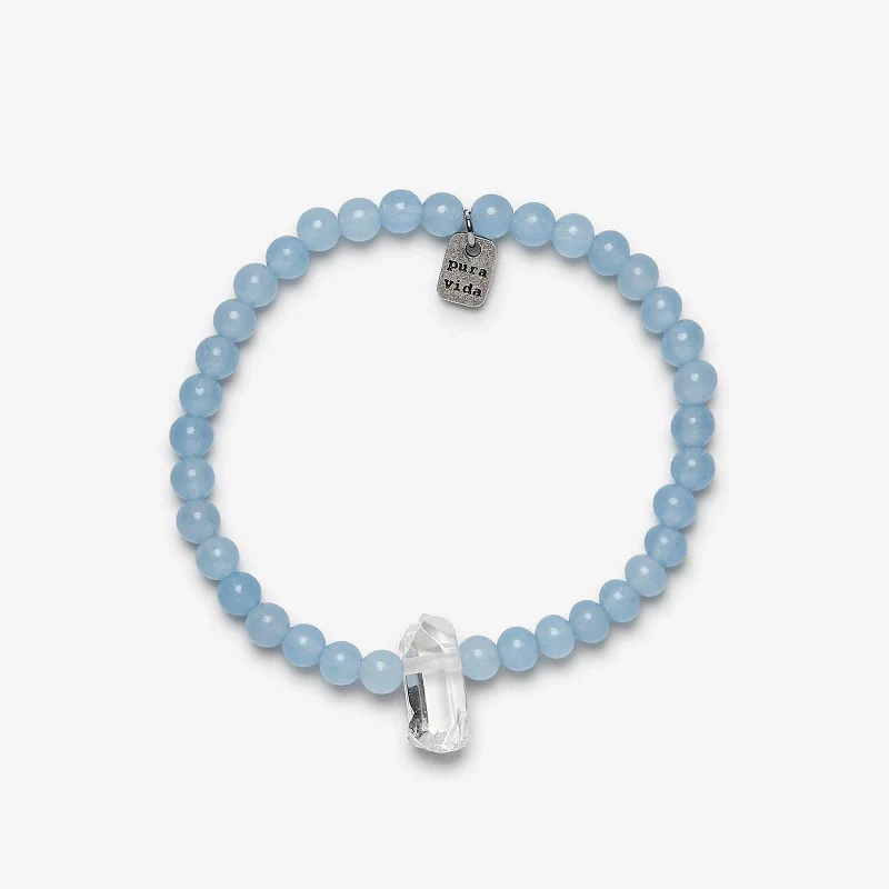 Personalized Charm Bracelets for Men with Initials-Celestine Intention Stretch Bracelet Personalized Charm Bracelets for Men with Initials-Celestine Intention Stretch Bracelet